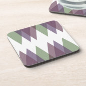 MauveおよびGreen三角形 コースター (左側)