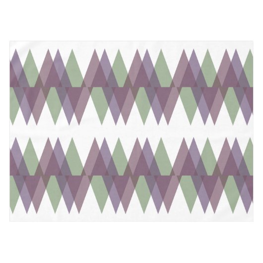 MauveおよびGreen三角形 テーブルクロス (正面(横))