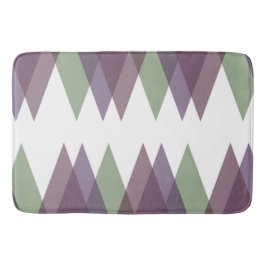 MauveおよびGreen三角形 バスマット