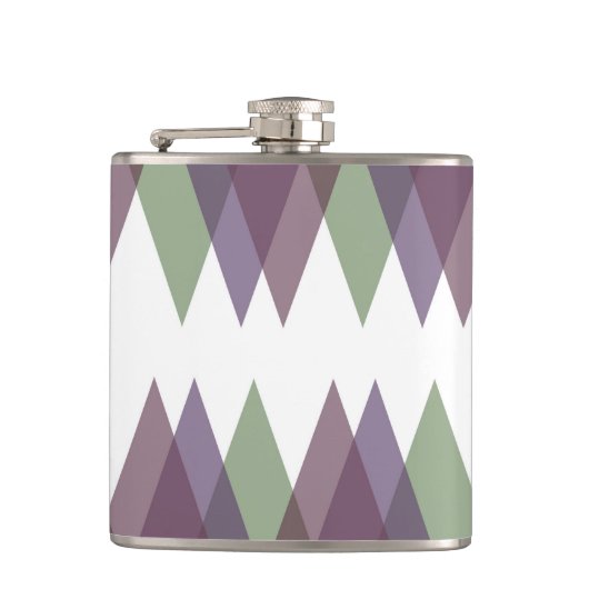 MauveおよびGreen三角形 フラスク (正面)