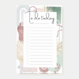 MauveおよびGreen抽象芸術図形のTo-Doリストの投稿 ポストイット