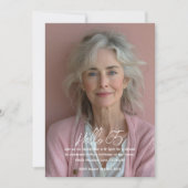 Mauveかわいらしフローラ植物写真第65誕生日 招待状 (正面)