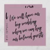 Mauveが延期したカードをハグ結婚できる場合 招待状 (正面/裏面)