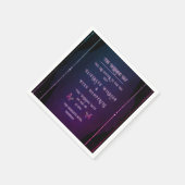 Mauveとエレガント金ゴールド結婚式招待状 スタンダードカクテルナプキン (角)