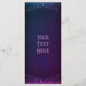 Mauveとエレガント金ゴールド結婚式招待状 メニュー (裏面)