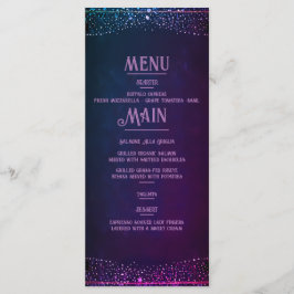 Mauveとエレガント金ゴールド結婚式招待状 メニュー