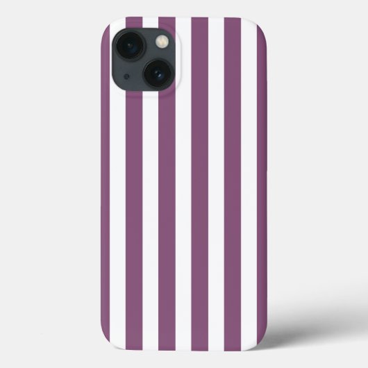 Mauveと白いキャンディストライプのCase-Mate iPhone cas Case-Mate iPhoneケース (裏面)