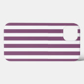 Mauveと白いキャンディストライプのCase-Mate iPhone cas Case-Mate iPhoneケース (裏面 (横))