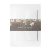 Mauveと金ゴールドのフローラ素朴結婚の 招待状ベリーバンド (正面例)