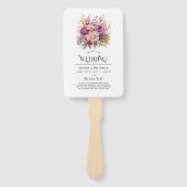 Mauveと金ゴールドフローラ結婚の ハンドファン (正面)