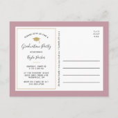 Mauveと金ゴールド3 Photo Gradation Party招待状 案内ポストカード (裏面)