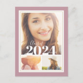 Mauveと金ゴールド3 Photo Gradation Party招待状 案内ポストカード (正面)