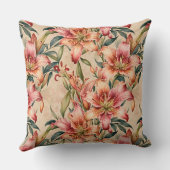 MauveとCopper Lilies on Tan クッション (裏面)