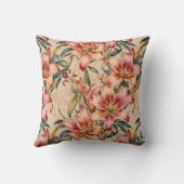 MauveとCopper Lilies on Tan クッション (裏面)