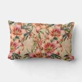 MauveとCopper Lilies on Tan ランバークッション (裏面)