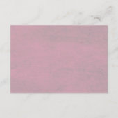 MauveとDusty Blueウェディングレセプション エンクロージャーカード (裏面)
