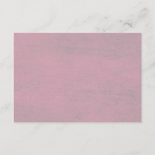 MauveとDusty Blueウェディングレセプション エンクロージャーカード (裏面)