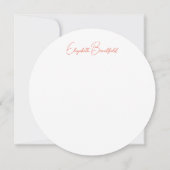 MauveとOrangeのReverb Round Noteカード サンキューカード (裏面)