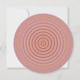 MauveとOrangeのReverb Round Noteカード サンキューカード