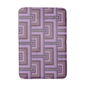 Mauveのストライプ正方形のパタはかりで測ーン バスマット (正面縦)