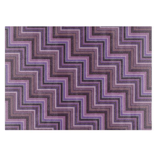 Mauveのストライプ階段パターン カッティングボード (正面)