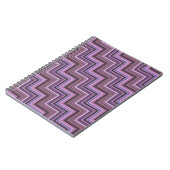 Mauveのストライプ階段パターン ノートブック (左側)
