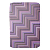 Mauveのストライプ階段パターン バスマット (正面縦)