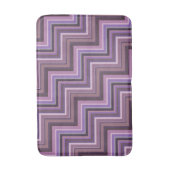 Mauveのストライプ階段パターン バスマット (正面縦)