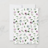 Mauveエレガントフローラリース日付の保存 案内状 (裏面)