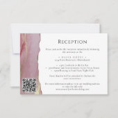 Mauveエレガント薄紫結婚の情報カード 出欠カード (正面)