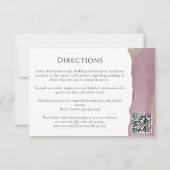 Mauveエレガント薄紫結婚の情報カード 出欠カード (裏面)