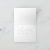 Mauveエレガント Writhlのメ結婚ッセージ サンキューカード (内部)