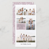 Mauveシックモダンニュートラル5枚エレガント写真 シーズンカード (正面/裏面)