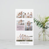 Mauveシックモダンニュートラル5枚エレガント写真 シーズンカード (スタンド正面)