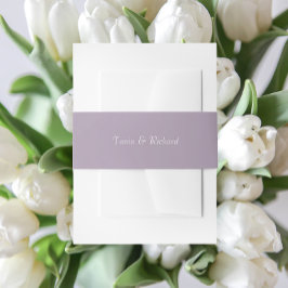 Mauveシンプルのスタイル化された名結婚前 招待状ベリーバンド