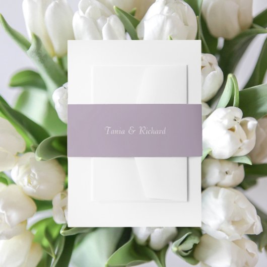 Mauveシンプルのスタイル化された名結婚前 招待状ベリーバンド