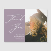 Mauveスクリプエレガントトシンプル卒業ありがとう (正面)