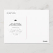 Mauveタイポグラフィフォトコラージュ卒業 ポストカード (裏面)