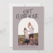 Mauveタイポグラフィ写真ギフト券 (正面)