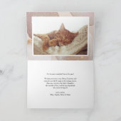 Mauveトーンとグリッターアクセント写真クリスマス シーズンカード (内部)