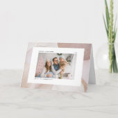 Mauveトーンとグリッターアクセント写真クリスマス シーズンカード (正面)