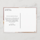 Mauveトーンとグリッターアクセント写真クリスマス シーズンポストカード (裏面)