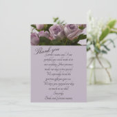 「Mauveバラ」結婚のサンキューカード サンキューカード (スタンド正面)