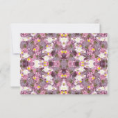 MauveビクトリアンフローラRSVP 出欠カード (裏面)