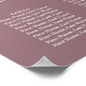 Mauveフローラ結婚グリーンリーの座席表 ポスター (角)