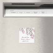 MauveフローラSave the Date Magnet マグネット (インサイチュ (食洗機))