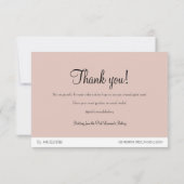 Mauveベーカリーケーキ気に指示カード ノートカード (裏面)