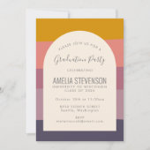 Mauve抽象芸術幾何写真卒業パーティー 招待状 (正面)