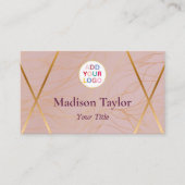 Mauve金ゴールドQRコード名刺テンプレート 名刺 (正面)