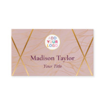 Mauve金ゴールドQRコード名刺テンプレート